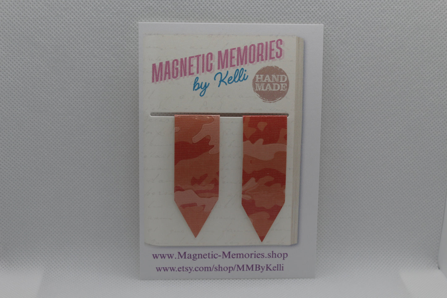 Handmade Magnetic Bookmark / Darts - Large 2.5"