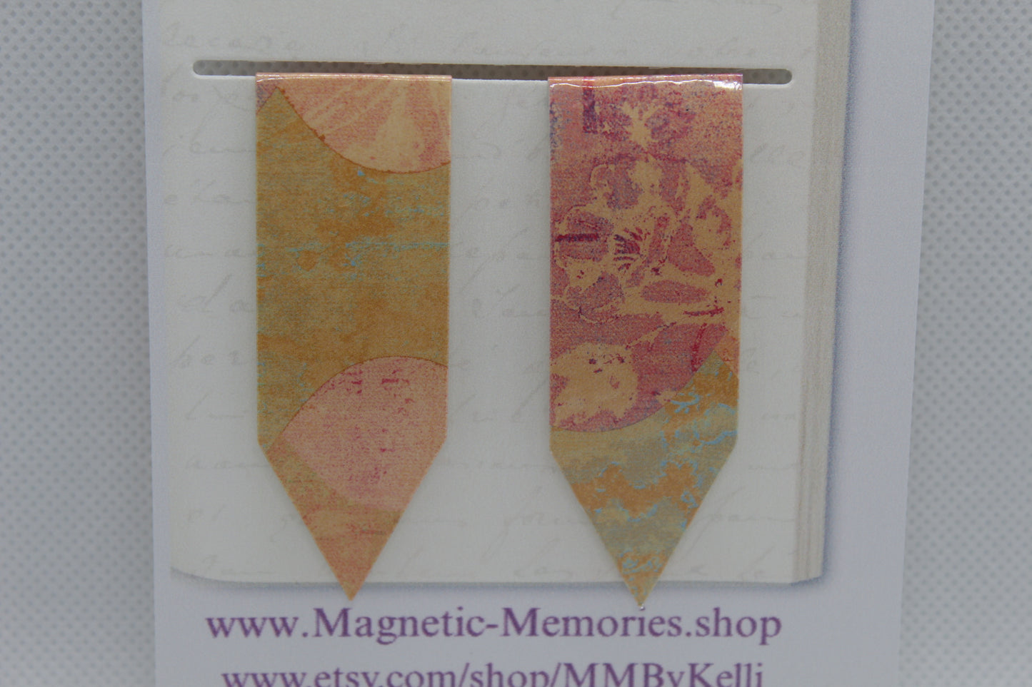 Handmade Magnetic Bookmark / Darts - Large 2.5"