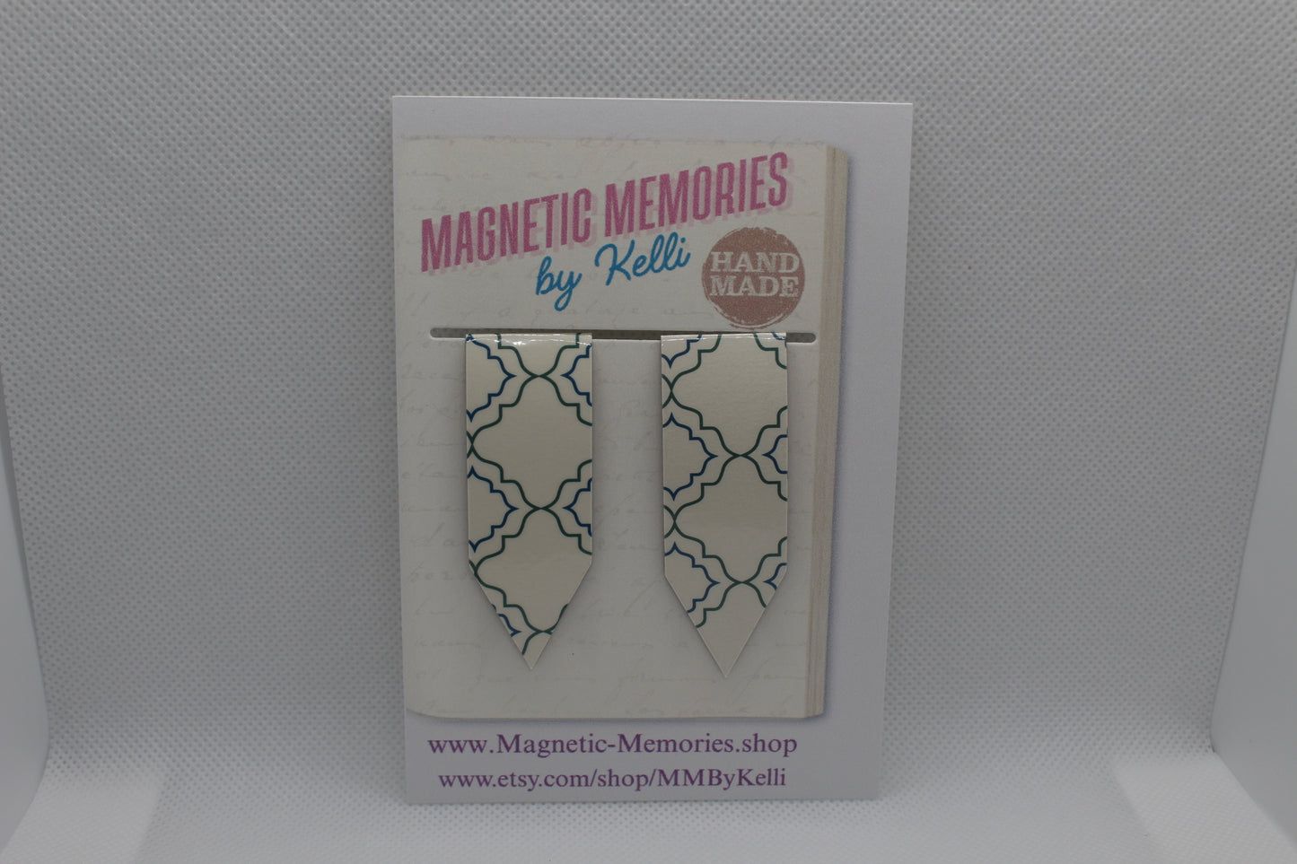 Handmade Magnetic Bookmark / Darts - Large 2.5"
