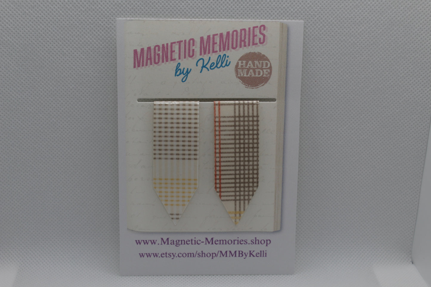 Handmade Magnetic Bookmark / Darts - Large 2.5"
