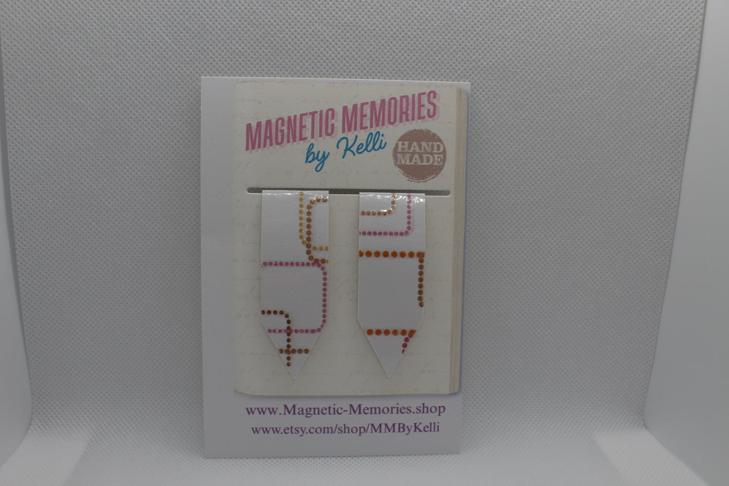 Handmade Magnetic Bookmark / Darts - Large 2.5"