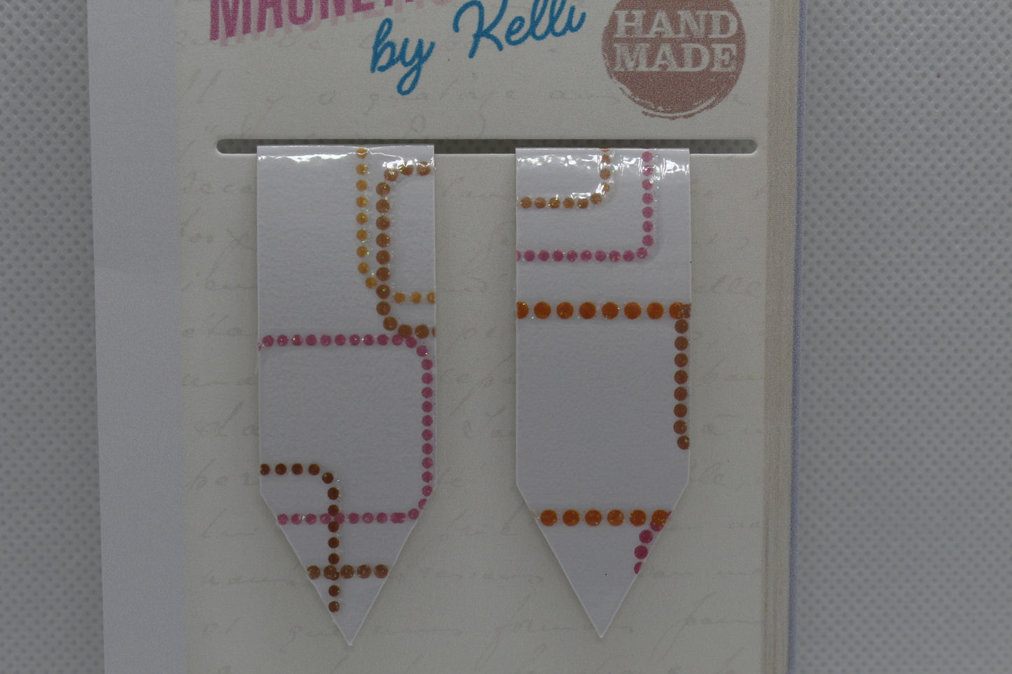 Handmade Magnetic Bookmark / Darts - Large 2.5"