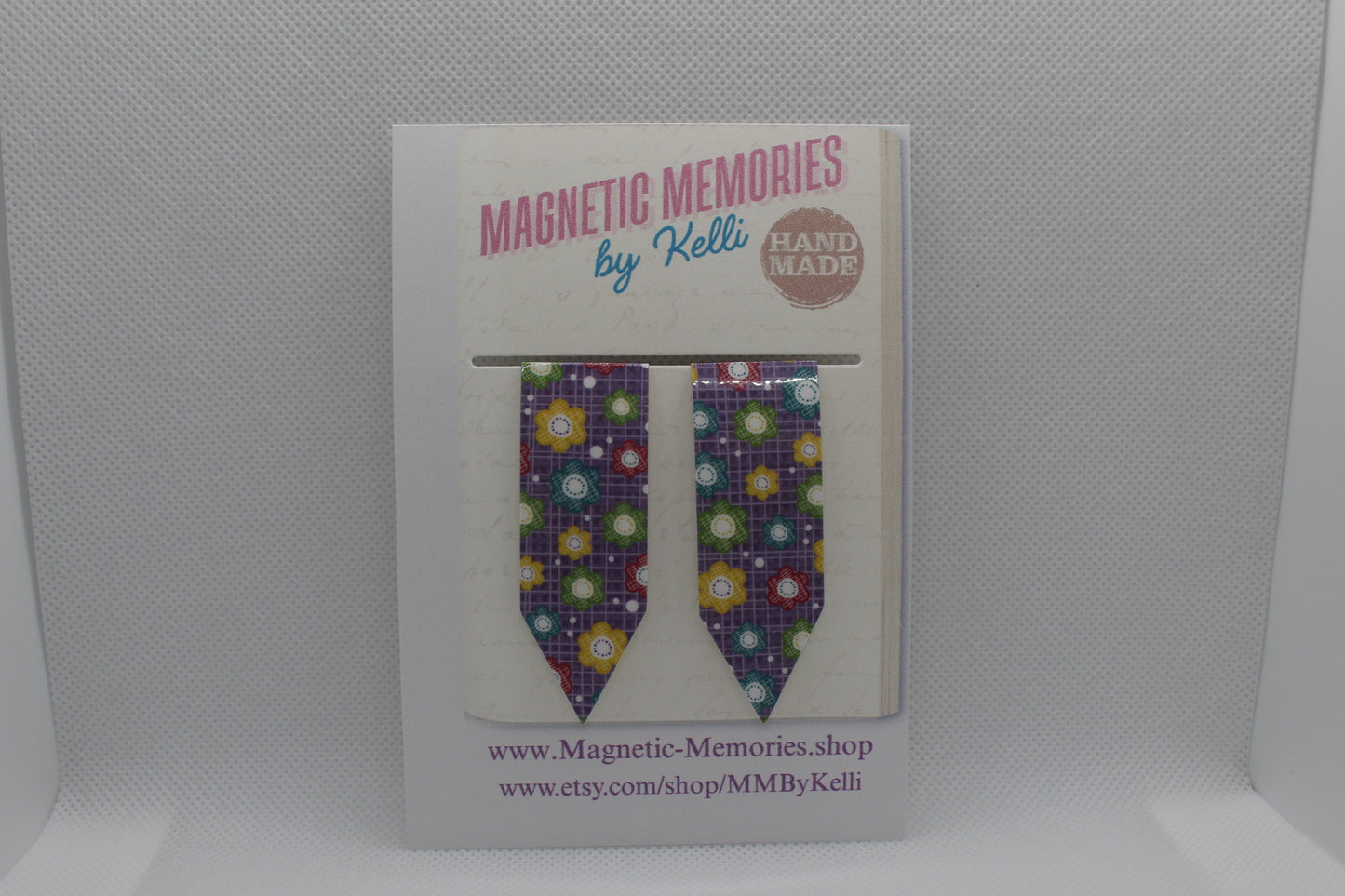 Handmade Magnetic Bookmark / Darts - Large 2.5"