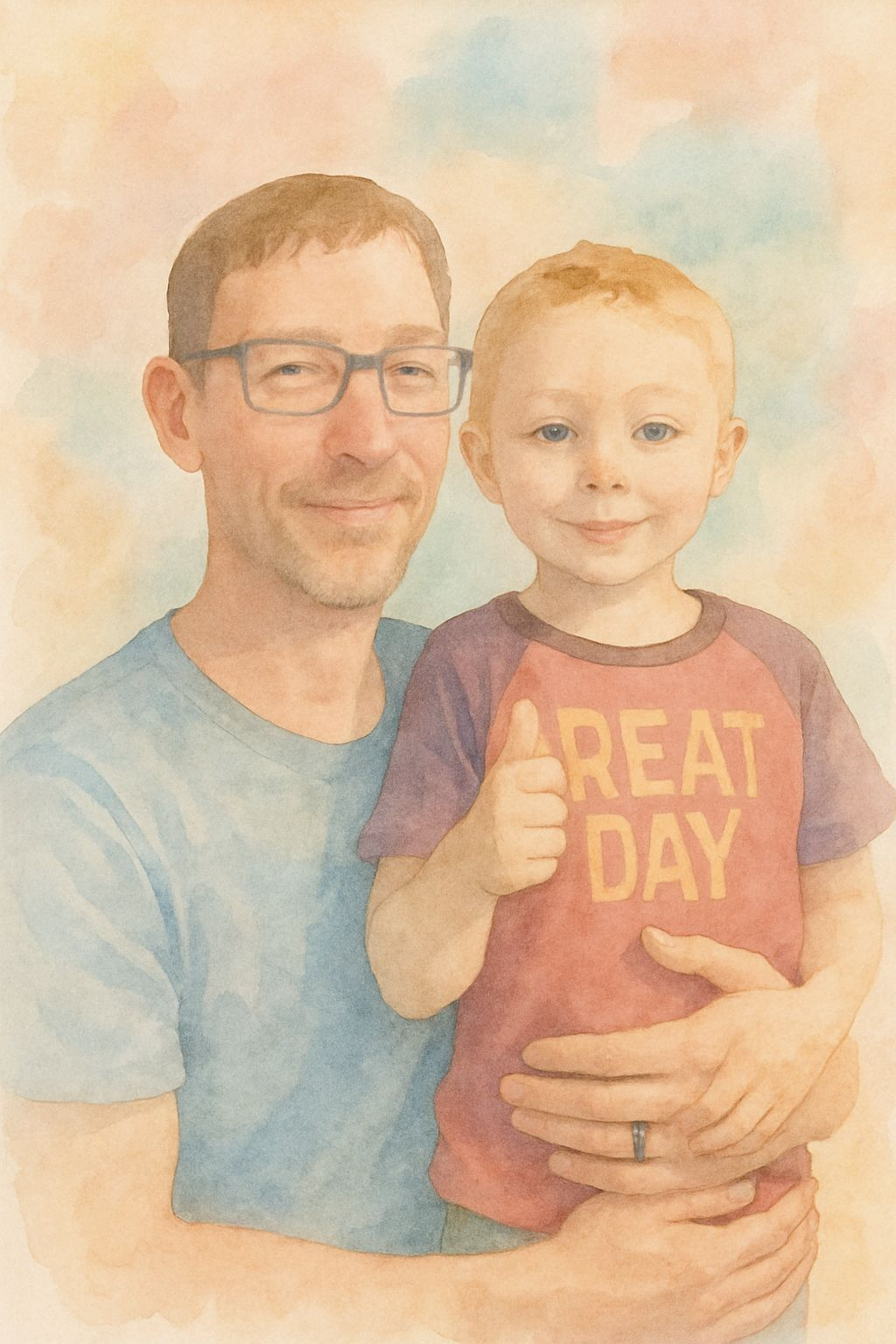 Custom Watercolor Portrait 8" x 10" – Made from Your Photo