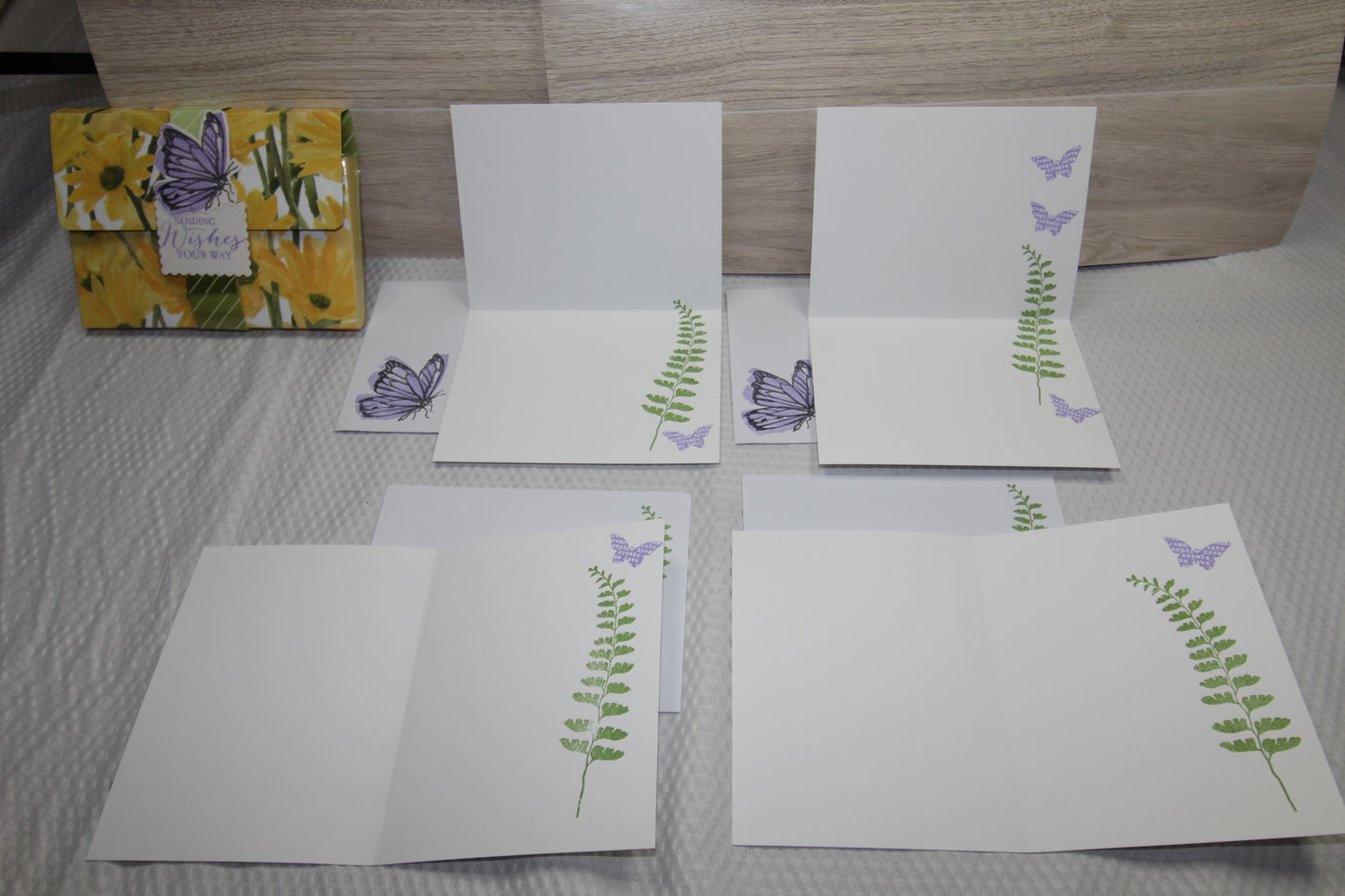 Handcrafted Card Gift Set with Laminated Keepsake Folio – Set of 4