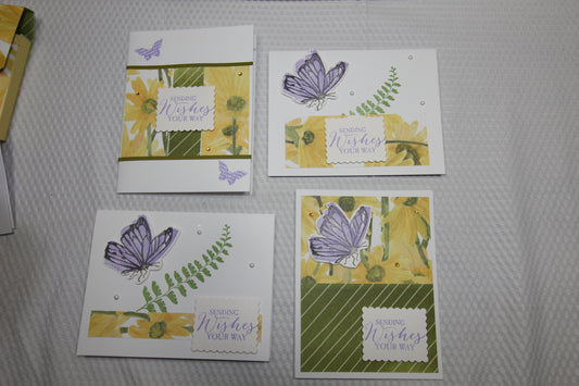 Handcrafted Card Gift Set with Laminated Keepsake Folio – Set of 4