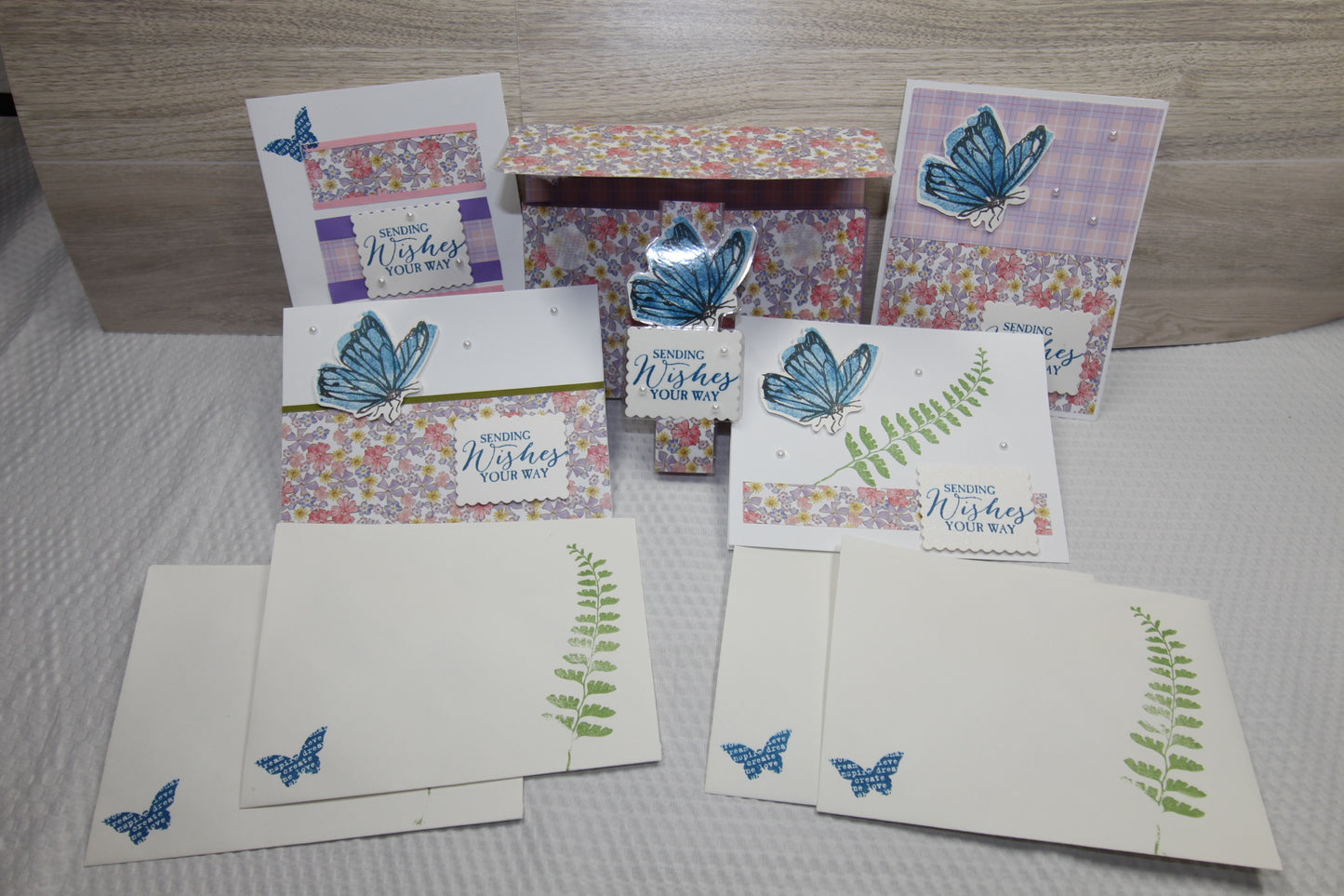 Handcrafted Card Gift Set with Laminated Keepsake Folio – Set of 4