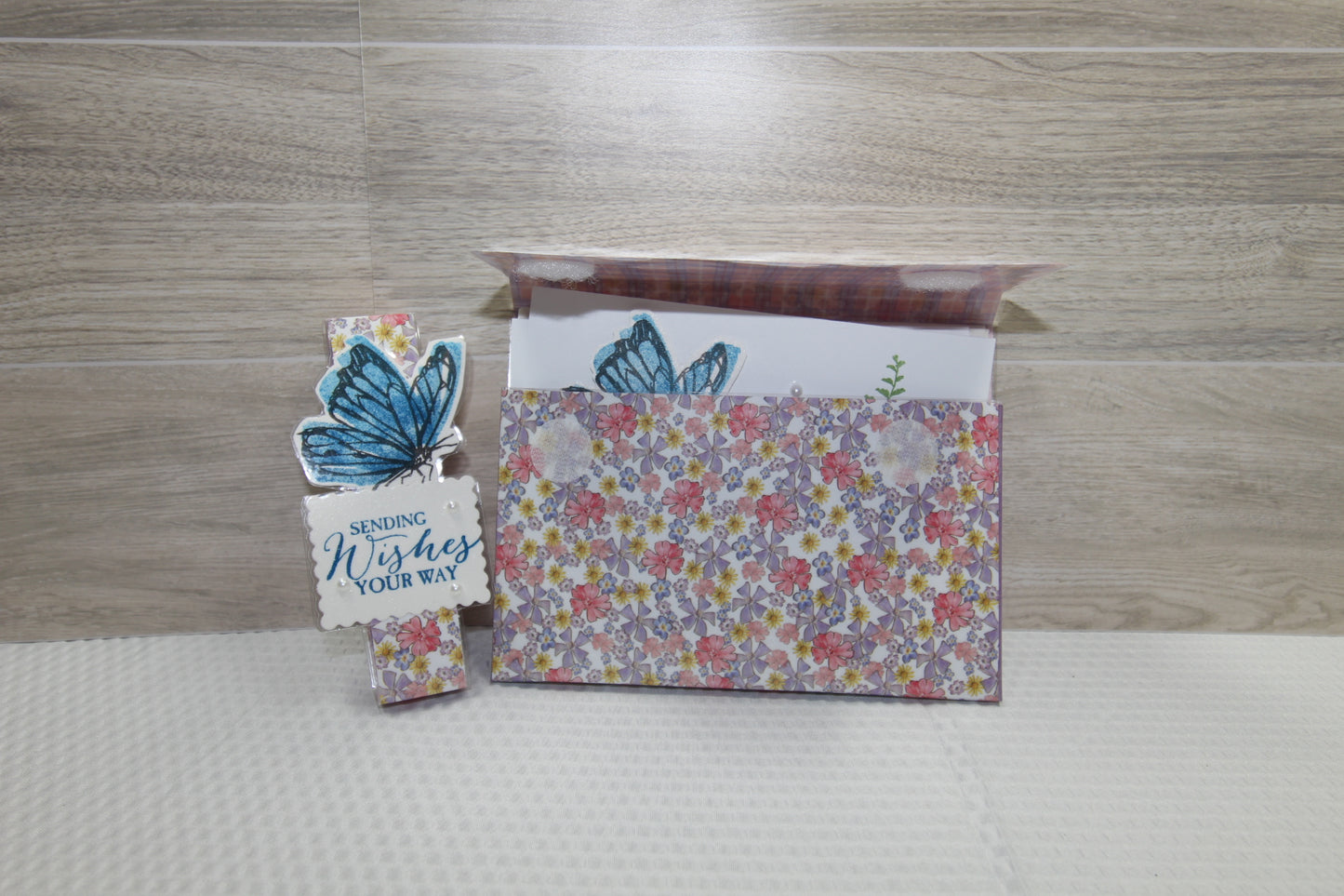 Handcrafted Card Gift Set with Laminated Keepsake Folio – Set of 4