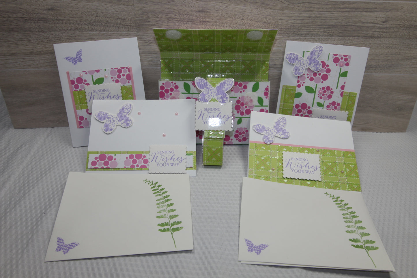 Handcrafted Card Gift Set with Laminated Keepsake Folio – Set of 4