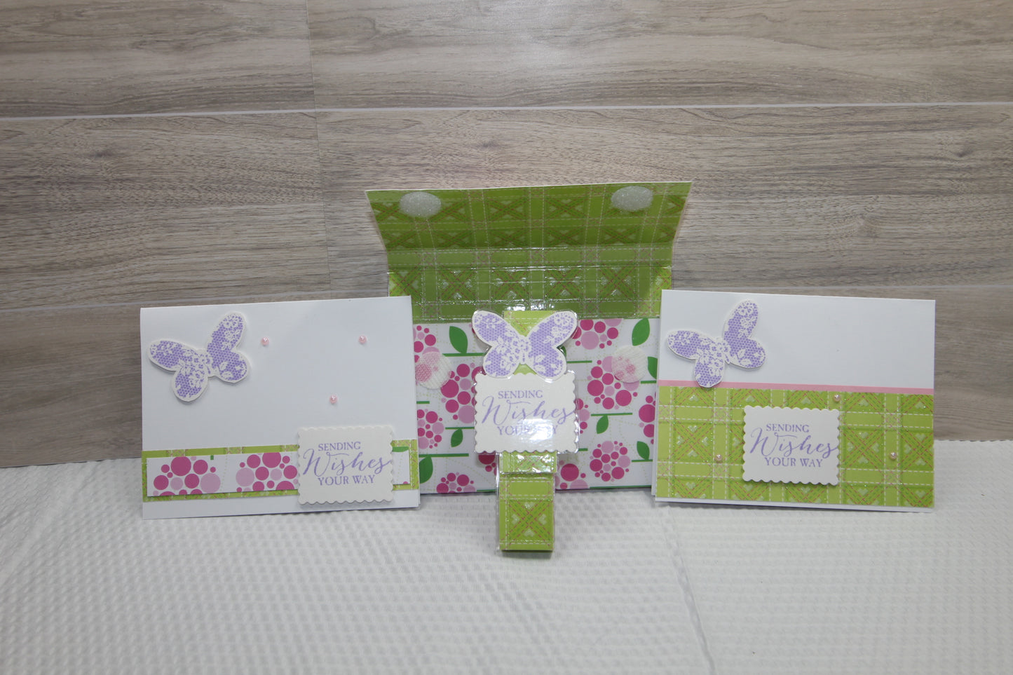Handcrafted Card Gift Set with Laminated Keepsake Folio – Set of 4