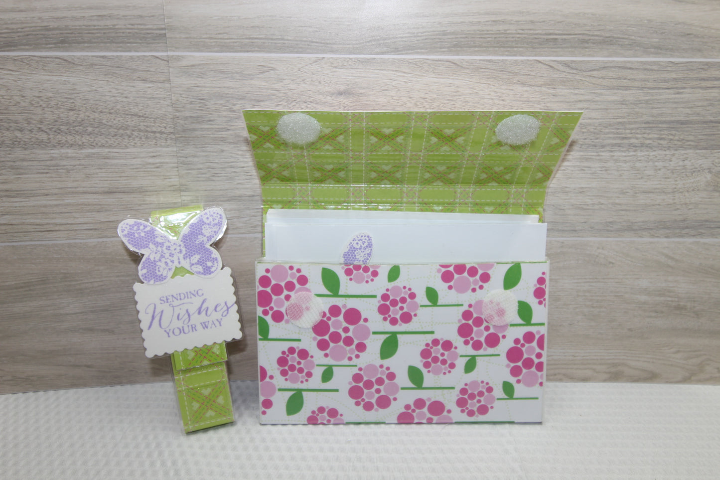 Handcrafted Card Gift Set with Laminated Keepsake Folio – Set of 4