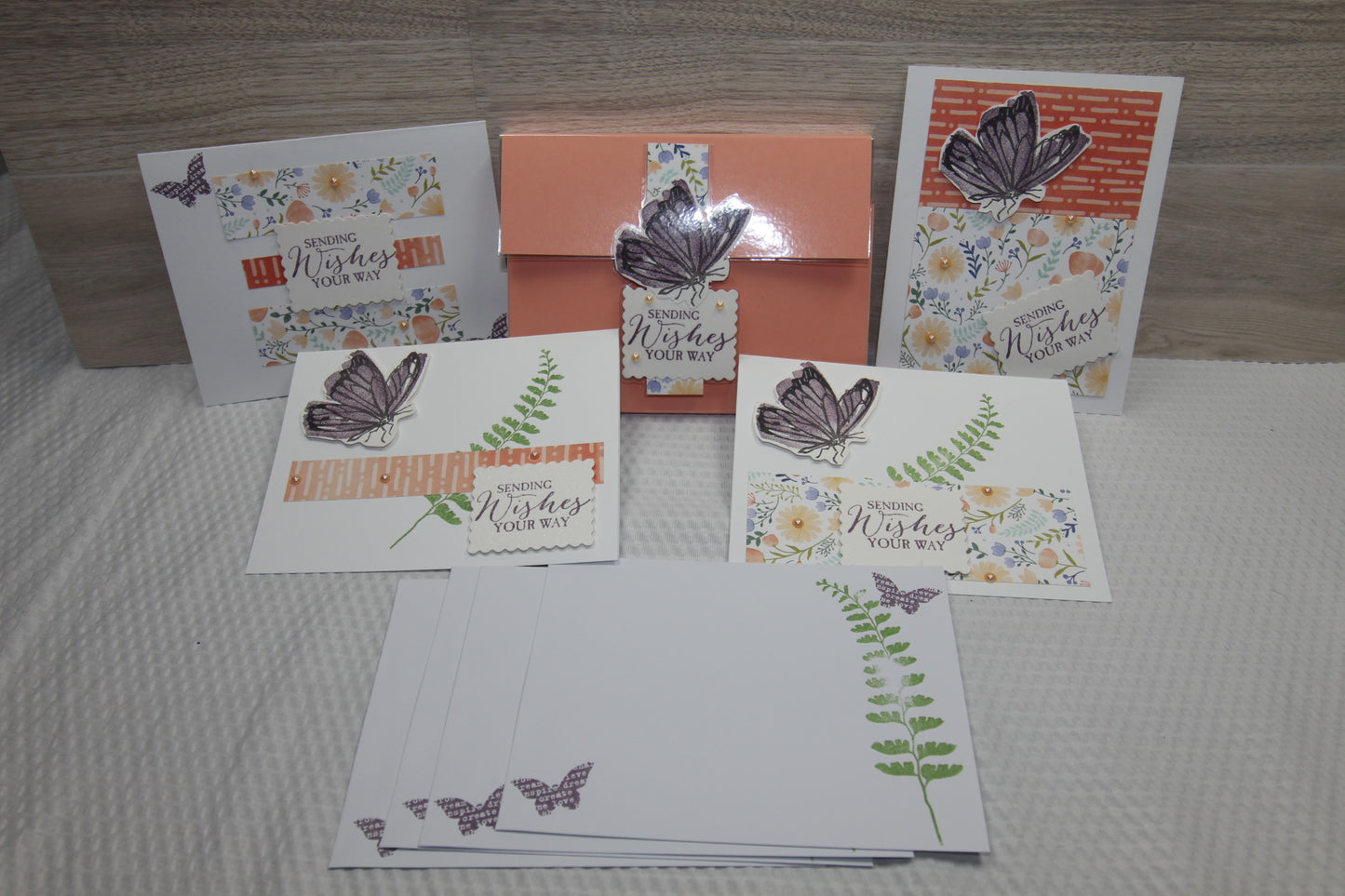 Handcrafted Card Gift Set with Laminated Keepsake Folio – Set of 4