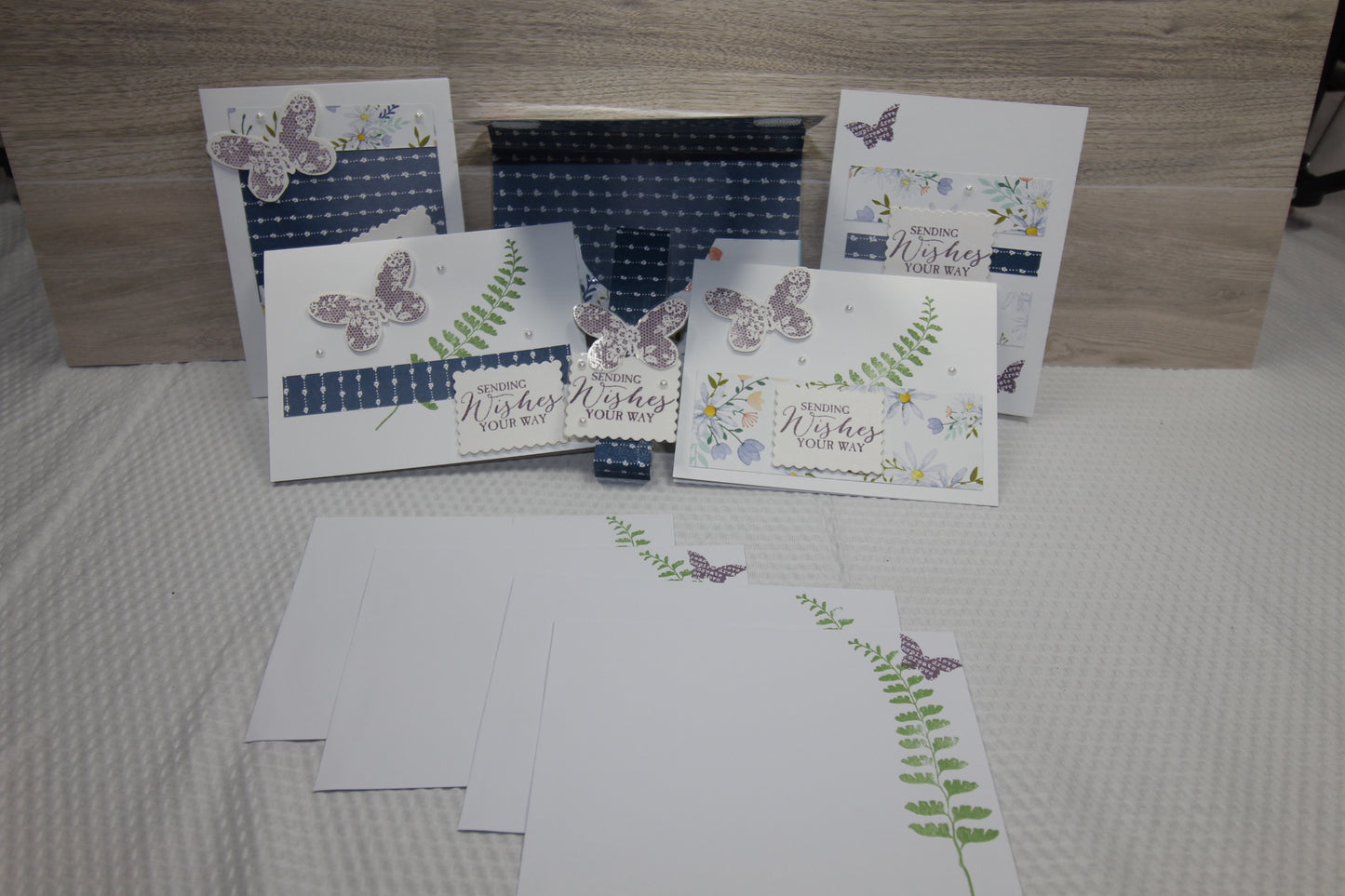 Handcrafted Card Gift Set with Laminated Keepsake Folio – Set of 4
