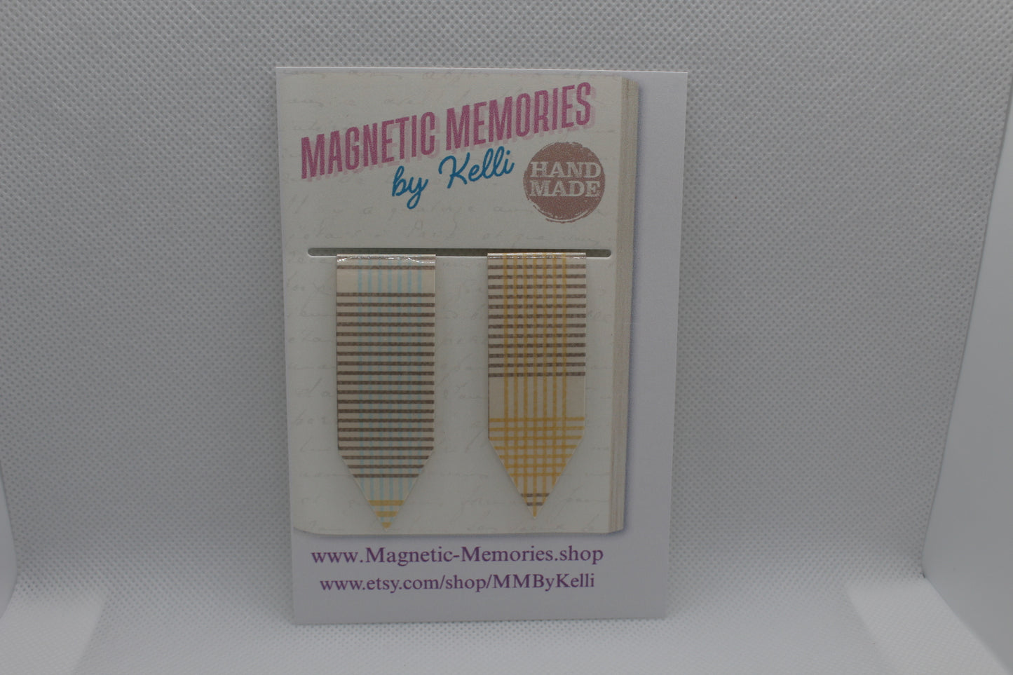 Handmade Magnetic Bookmark / Darts - Large 2.5"