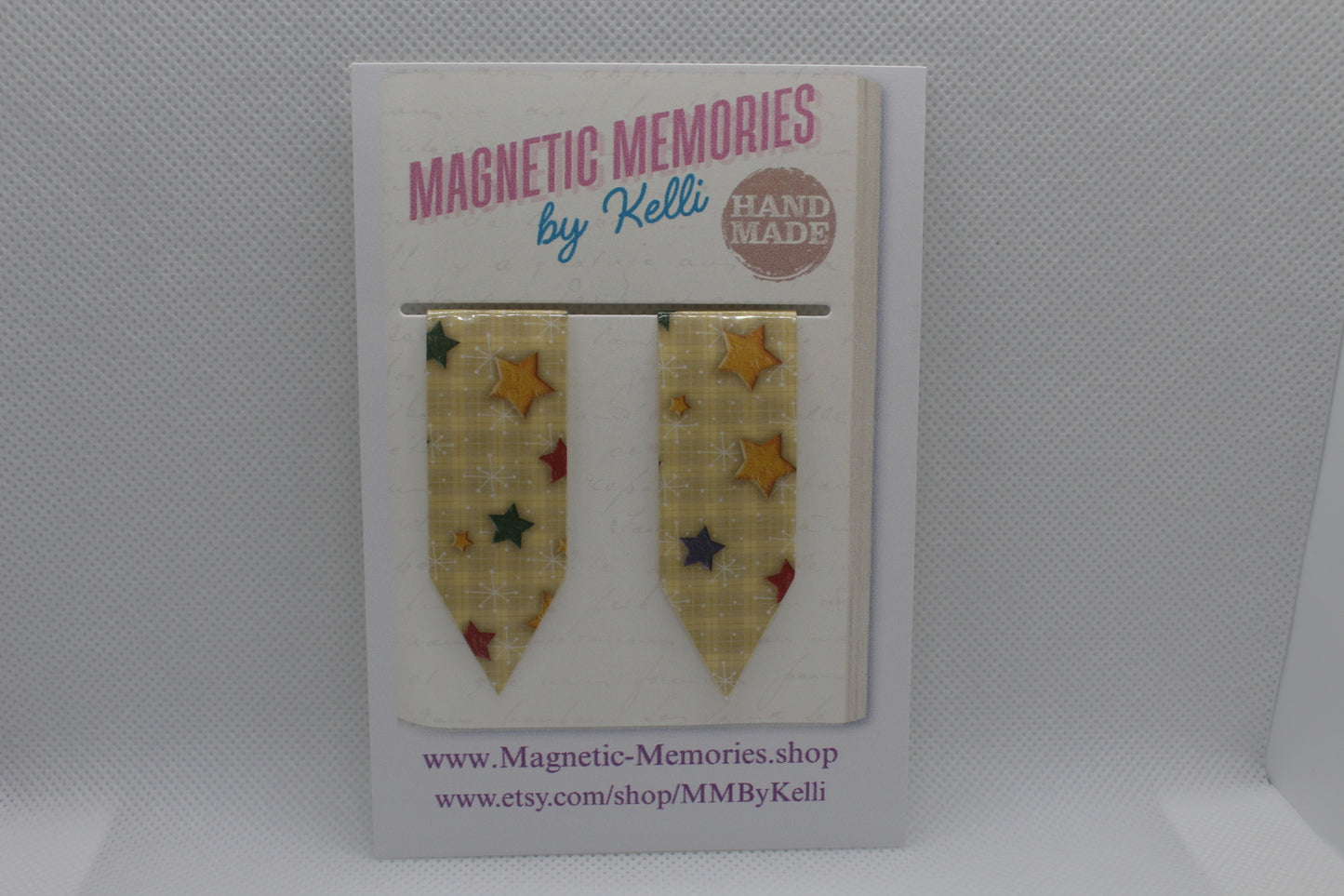 Handmade Magnetic Bookmark / Darts - Large 2.5"